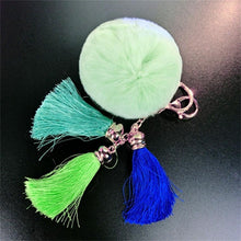 Imitate Rabbit Fur Ball Plush Fur Key Chain Tassel Pompom Car Bag Keychain Key Ring Pendant Jewelry CF