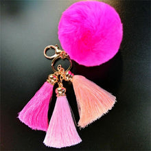 Imitate Rabbit Fur Ball Plush Fur Key Chain Tassel Pompom Car Bag Keychain Key Ring Pendant Jewelry CF