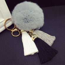 Imitate Rabbit Fur Ball Plush Fur Key Chain Tassel Pompom Car Bag Keychain Key Ring Pendant Jewelry CF