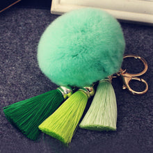 Imitate Rabbit Fur Ball Plush Fur Key Chain Tassel Pompom Car Bag Keychain Key Ring Pendant Jewelry CF