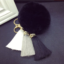 Imitate Rabbit Fur Ball Plush Fur Key Chain Tassel Pompom Car Bag Keychain Key Ring Pendant Jewelry CF