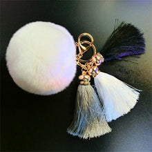 Imitate Rabbit Fur Ball Plush Fur Key Chain Tassel Pompom Car Bag Keychain Key Ring Pendant Jewelry CF