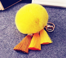 Imitate Rabbit Fur Ball Plush Fur Key Chain Tassel Pompom Car Bag Keychain Key Ring Pendant Jewelry CF