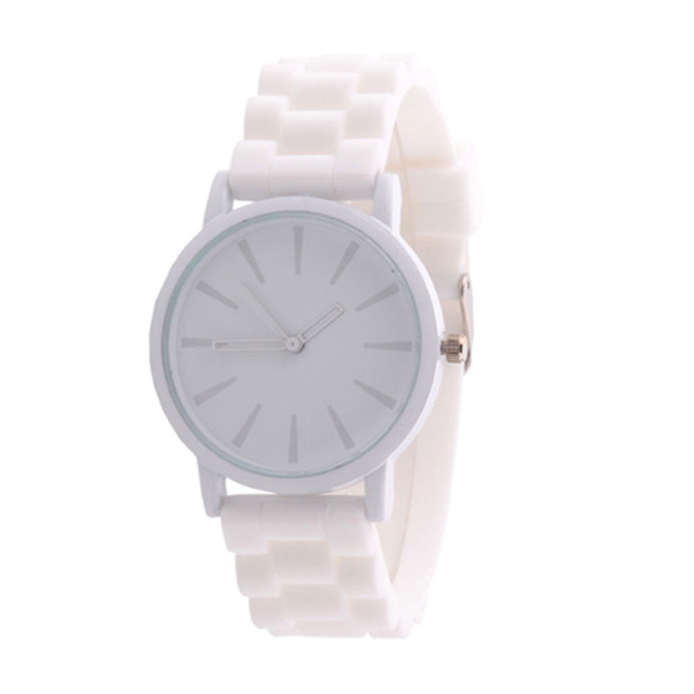 GENEVA Watches Women Silicone Rubber Jelly Quartz Analog Clock Women Wrist Watch Boy Girl Student Hour Reloj CF