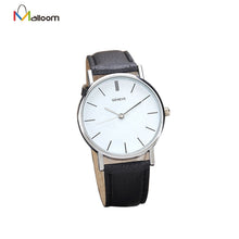 Geneva Black Watch Men Top Luxury Military Simple Retro Design PU Leather Band Analog Quartz Business Relogio Masculino CF