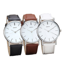 Geneva Black Watch Men Top Luxury Military Simple Retro Design PU Leather Band Analog Quartz Business Relogio Masculino CF