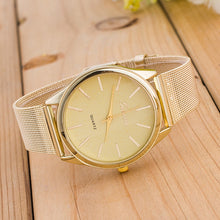 Geneva Gold Watch Women Relogio Feminino Ladies Crystal Stainless Steel Mesh Band Dress Clock CF