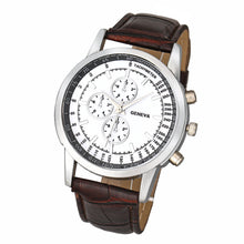 Geneva Lxuury Men Watch Men's Business Design Leather Band Montre Casual Military Quartz Wrist Watch Sport Simple Reloj CF