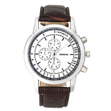 Geneva Lxuury Men Watch Men's Business Design Leather Band Montre Casual Military Quartz Wrist Watch Sport Simple Reloj CF