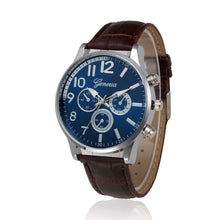 Geneva Mechanical Quartz Watch Top Luxury Retro Design PU Leather Band Military Army Relogio Masculino CF