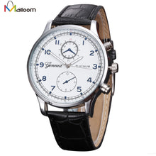 Geneva Quartz Watch Men Top Luxury Military Army Retro Design PU Leather Band Analog Relogio Masculino CF