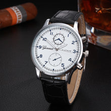 Geneva Quartz Watch Men Top Luxury Military Army Retro Design PU Leather Band Analog Relogio Masculino CF