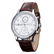 Geneva Quartz Watch Men Top Luxury Retro Design Relogio Masculino PU Leather Band Military Army Clock CF