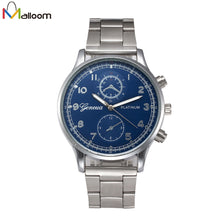 Geneva Quartz Watch Relogio Masculino Top Luxury Military Army Stainless Steel Strap Analog Business Clock CF