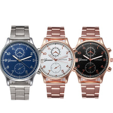 Geneva Quartz Watch Relogio Masculino Top Luxury Military Army Stainless Steel Strap Analog Business Clock CF