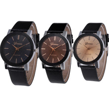 Geneva Quartz Watch Women Luxury Dress Clock Big Dial PU Leather Band Relogio Feminino CF