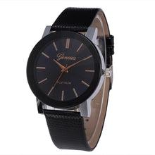 Geneva Quartz Watch Women Luxury Dress Clock Big Dial PU Leather Band Relogio Feminino CF