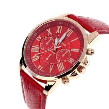 Geneva Watch Casual Quartz watches wristwatches Roman Numerals Faux Leather Relojs Dropship Mechanical Clock CF
