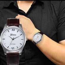 Geneva Watch Men Top Luxury Military Army Business Relogio Masculino PU Leather Dial Business Quartz Clock CF