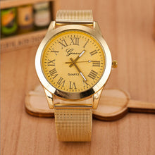 Geneva Watch Men Top Luxury Military Army Clock Gold Watches Quartz Gold Stainless Steel Relogio Masculino CF