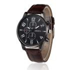 Geneva Watch Men Top Luxury Military Army Relogio Masculino Retro Design PU Leather Band Analog Quartz Clock CF