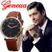 Geneva Watch Men Top Luxury Military Army Retro Design PU Leather Band Analog Quartz Clock Relogio Masculino CF