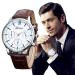 Geneva Watch Mens Top Luxury Relogio Masculino Retro Design PU Leather Band Business Military Army Clock CF