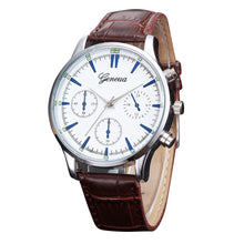 Geneva Watch Mens Top Luxury Relogio Masculino Retro Design PU Leather Band Business Military Army Clock CF