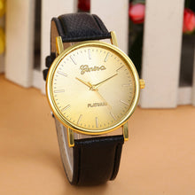 Geneva Watch Women Relogio Feminino PU Leather Band Bracelet Gold Dress Clock Gift CF