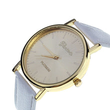 Geneva Watch Women Relogio Feminino PU Leather Band Bracelet Gold Dress Clock Gift CF