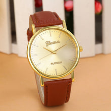 Geneva Watch Women Relogio Feminino PU Leather Band Bracelet Gold Dress Clock Gift CF