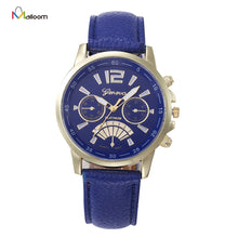 Geneva Watch Women Bracelet Dress Clock PU Leather Band Quartz Dial Relogio Feminino CF