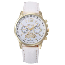 Geneva Watch Women Bracelet Dress Clock PU Leather Band Quartz Dial Relogio Feminino CF