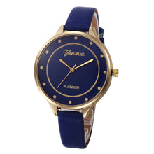 Geneva Watch Women Bracelet Dress Clock Relogio Feminino Casual Faux Leather Quartz Analog Watches CF