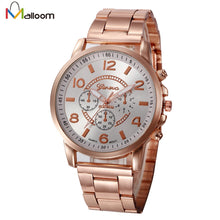 Geneva Watch Women Bracelet Dress Clock Stainless Steel Band Big Dial Quartz Analog Watch Relogio Feminino CF