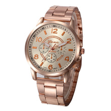 Geneva Watch Women Bracelet Dress Clock Stainless Steel Band Big Dial Quartz Analog Watch Relogio Feminino CF