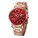 Geneva Watch Women Bracelet Dress Clock Stainless Steel Band Big Dial Quartz Analog Watch Relogio Feminino CF