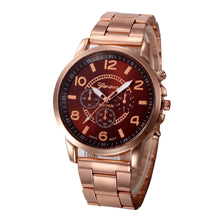 Geneva Watch Women Bracelet Dress Clock Stainless Steel Band Big Dial Quartz Analog Watch Relogio Feminino CF