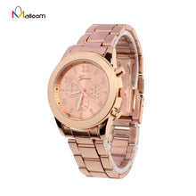 Geneva Watch Women Gold Silver Dress Clock Girl Stainless Steel Band Bracelet Quartz Relogio Feminino CF