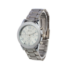 Geneva Watch Women Gold Silver Dress Clock Girl Stainless Steel Band Bracelet Quartz Relogio Feminino CF