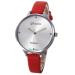 Geneva Watch Women Checkers Faux Leather Big Dial Quartz Analog Dress Clock Relogio Feminino CF