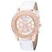 Geneva Watch Women Rhinestone Crystal Dress Bracelet Clock Candy Color PU Leather Strap Relogio Feminino CF