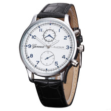 Geneva Watches Men Top Luxury Military Army Relogio Masculino Retro Design PU Leather Band Analog Quartz Watch CF