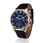 Geneva Watches Men PU Leather Strap Quartz Top Luxury Retro Design Analog Business Wrist Watch Relogio Masculino CF