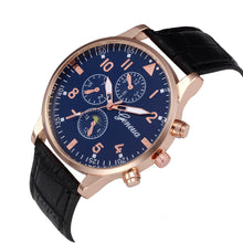 Geneva Watches Men PU Leather Strap Quartz Top Luxury Retro Design Analog Business Wrist Watch Relogio Masculino CF