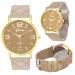 Geneva Watches Women Dress Clock Bracelet Relogio Feminino PU Leather Analog Quartz Watch CF