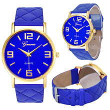 Geneva Watches Women Dress Clock Bracelet Relogio Feminino PU Leather Analog Quartz Watch CF