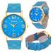 Geneva Watches Women Dress Clock Bracelet Relogio Feminino PU Leather Analog Quartz Watch CF