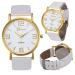 Geneva Watches Women Dress Clock Bracelet Relogio Feminino PU Leather Analog Quartz Watch CF
