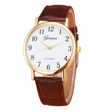 Geneva Watches Women Retro Design PU Leather Band Clock Analog Alloy Quartz Wrist Watch Relogio Feminino CF